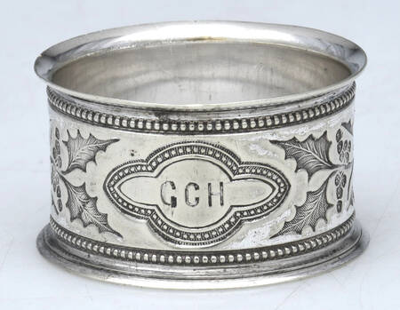 Silverplate Hollowware Monogram Napkin Ring