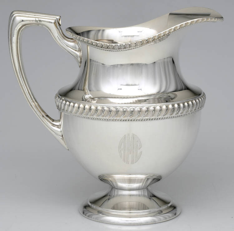 Silverplate Hollowware Ice Lip Water Pitcher
