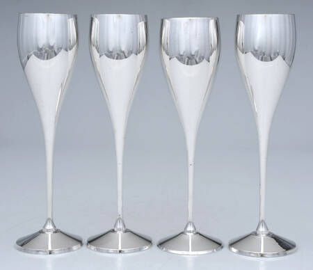 Silverplate Hollowware Champagne Flute - Set of 4