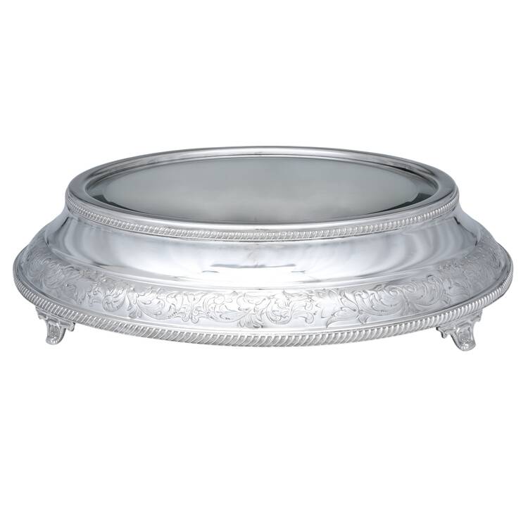 Silverplate Hollowware Plateau with Mirror Insert