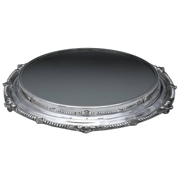 Silverplate Hollowware Plateau with Mirror Insert