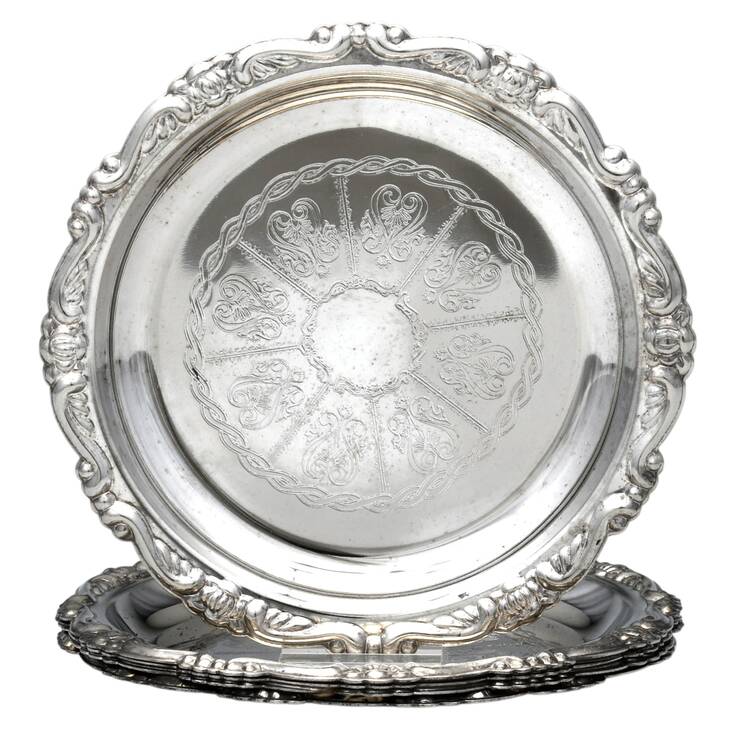 Silverplate Hollowware Coaster - Set of 5