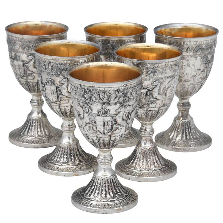 Silverplate Hollowware Shot Glass - Set of 6