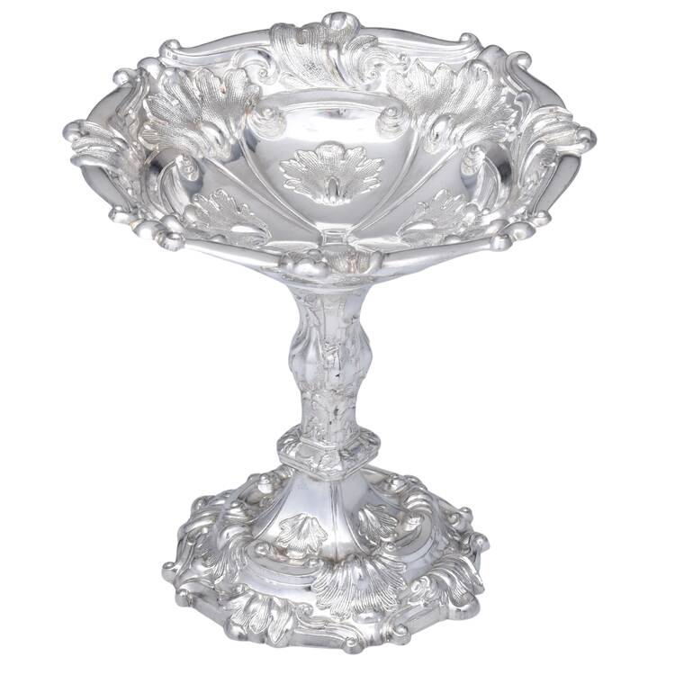 Silverplate Hollowware Round Compote (Height X Width)