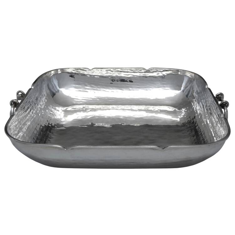 Silverplate Hollowware 10" Square Handled Bowl