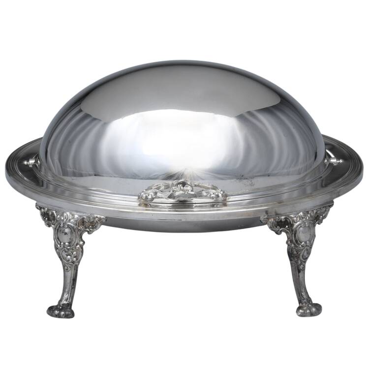 Silverplate Hollowware Medium Breakfast Server W/Revolving Top