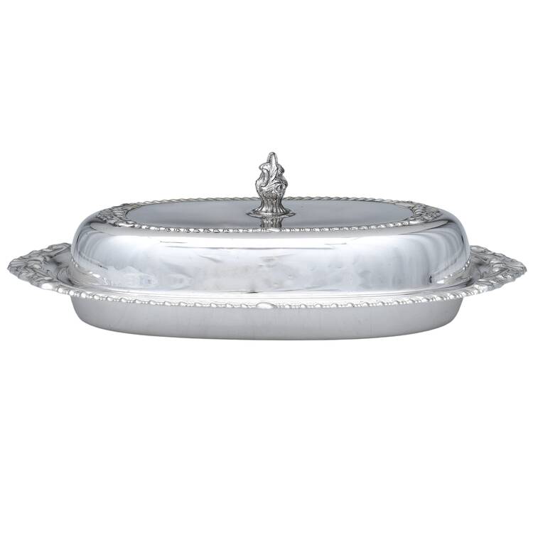 Silverplate Hollowware 1/4 Lb Covered Butter Dish
