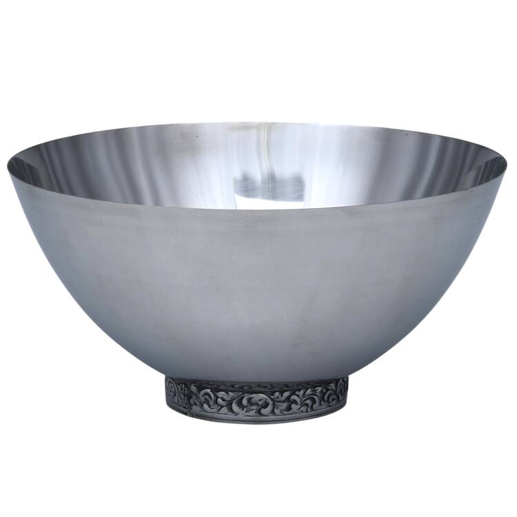 Stainless Hollowware 9" Pedestal Fruit Bowl