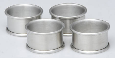 Pewter Hollowware Napkin Ring - Set of 4