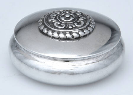 Pewter Hollowware Pill Box & Lid