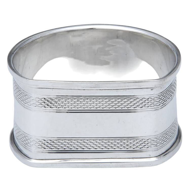 England Sterling Hollowware Oblong Napkin Ring