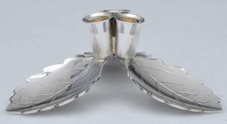 Denmark Silverplate Hollowware Candleholder-Holds 3 Candles
