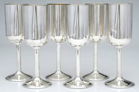 Italy Sterling Hollowware Tea Goblet - Set of 6