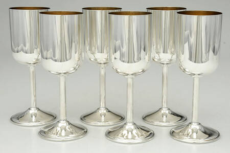 Italy Sterling Hollowware Sterling Water Goblet - Set of 6