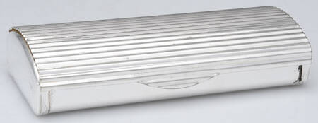 Italy Silverplate Hollowware Eyeglass Case with Hinged Lid