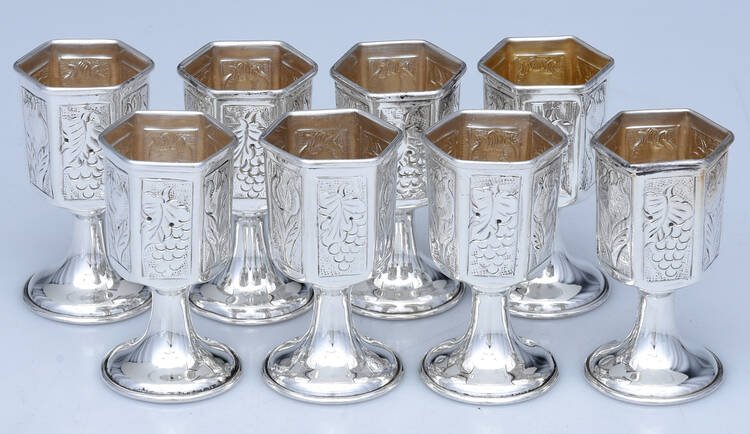 Mexico Sterling Hollowware Cordial Cup - Set of 8