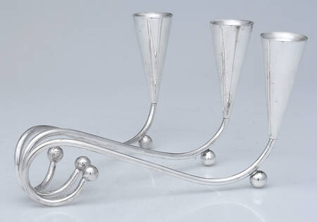 Mexico Sterling Hollowware Candleholder-Holds 3 Candles