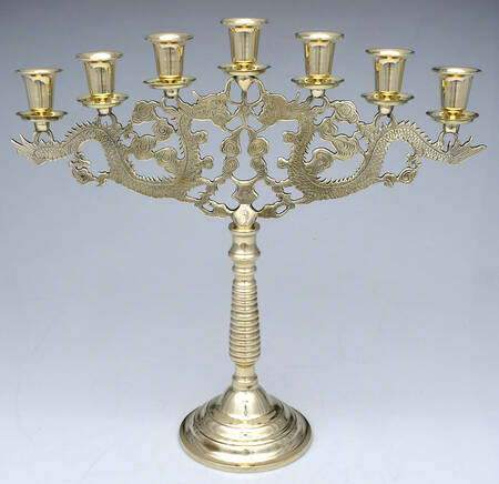 Brass Candlesticks 7 Light Candelabra