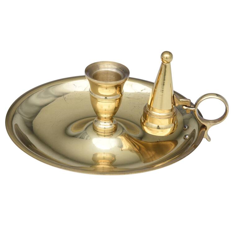 Brass Candlesticks Chamberstick with Snuffer