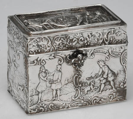 Netherlands Sterling Hollowware Jewelry Box with Hinged Lid