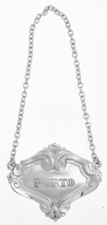Portugal Silverplate Hollowware Decanter Label