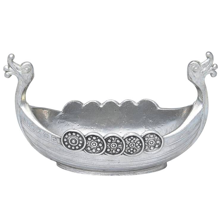 Norway Pewter Hollowware Figural Salt Cellar No Spoon