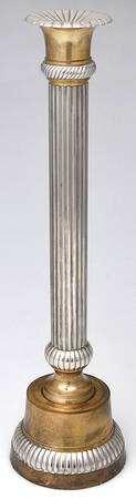 India Silverplate Hollowware-Plain 18" Candlestick
