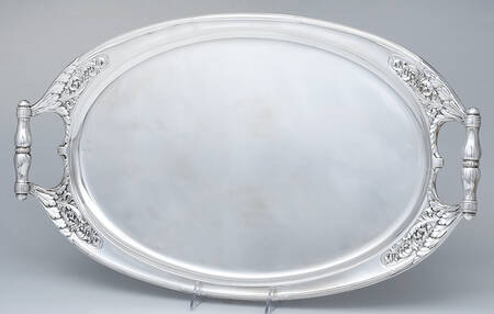 UNH45 (Silverplate, Hollowware) Large Silverplate Waiter Tray