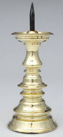 Colonial Williamsburg Brass Candlesticks 7" Pillar Candleholder