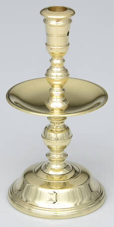 Colonial Williamsburg Brass Candlesticks 8" Mid Drip Candlestick