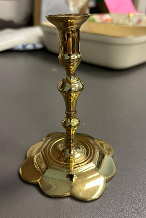 Colonial Williamsburg Brass Candlesticks 5" Candlestick
