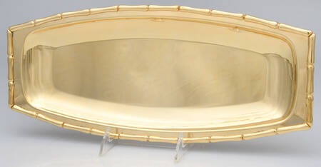 Gold Cane (Gold Electroplate, Hlwr) 15" Celery Tray