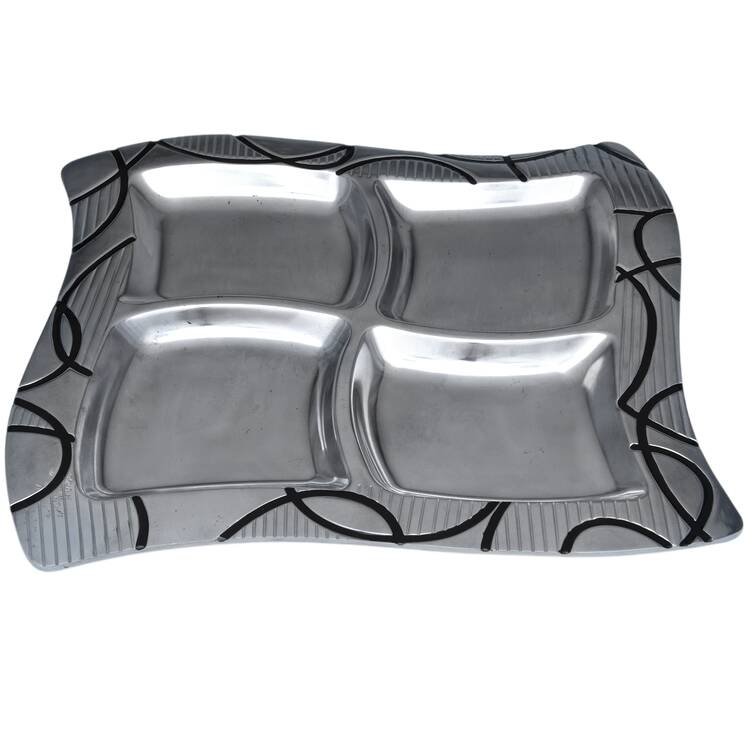 New Wave Ethno (Metal, Hollowware) 4 Part Relish Dish