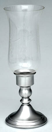 Pewter Hollowware Hurricane Lamp and Globe