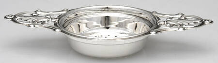 Sterling Hollowware Solid Individual Overcup Tea Strainer