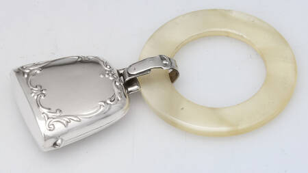 Sterling Hollowware Plain Teething Ring