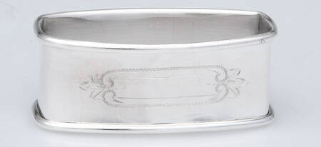 Sterling Hollowware Oblong Napkin Ring