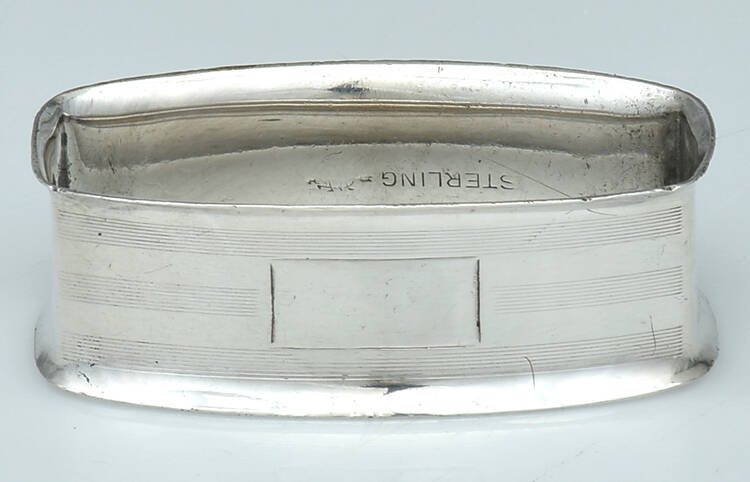 Sterling Hollowware Oblong Napkin Ring