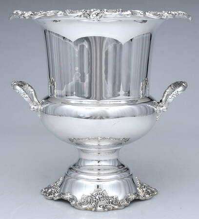 Baroque (Silverplate, Hollowware, Older) Wine Cooler with Metal Liner