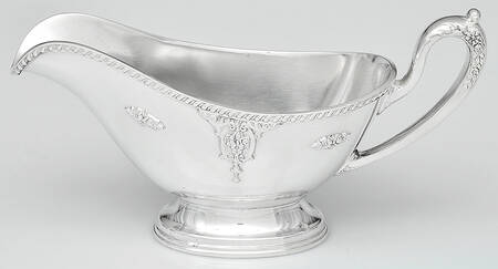 Rose Point (6702, Silverplate, Hollowware) Plated Gravy Boat No Underplate