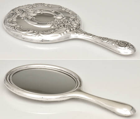 Grande Baroque (Sterling, Hollowware, 1 Hallmark) Mirror with Handle