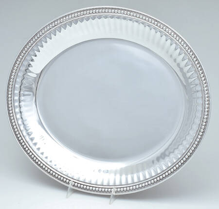 Flutes & Pearls (Pewter, Hollowware) 17" Oval Serving Platter