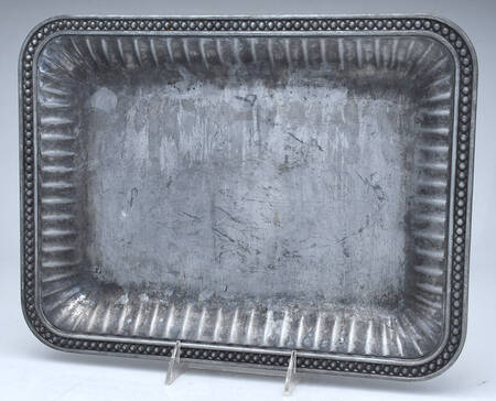 Flutes & Pearls (Pewter, Hollowware) 14" Rectangular Tray