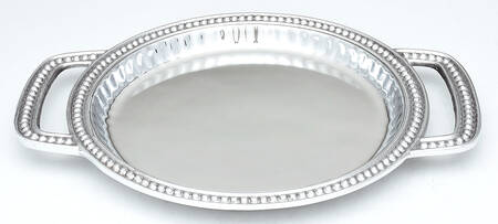 Flutes & Pearls (Pewter, Hollowware) Metal Holder for Round Cheese Board