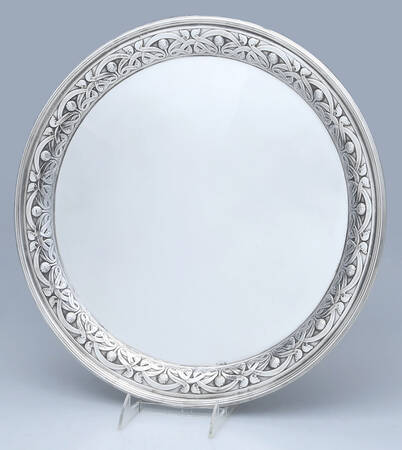 Art Nouveau Style (Silverplate, Hollowware) 16" Round Tray