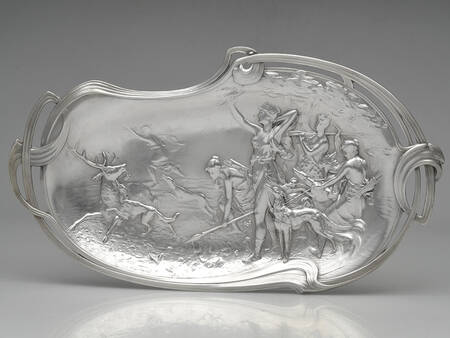 Art Nouveau Style (Silverplate, Hollowware) Wall Plate