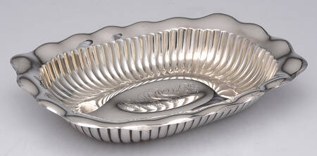 1566-Plain (Sterling, Hollowware) 11" Rectangular Vegetable Bowl