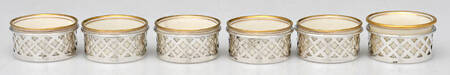 716 (Sterling, Hollowware) Individual Open Salts with Lenox Liner - Set of 6