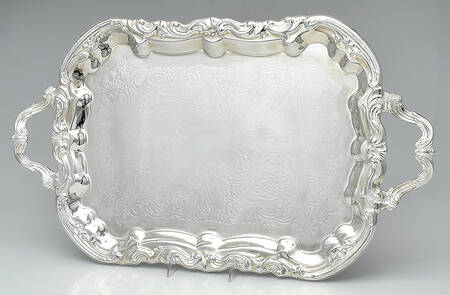Lady Margaret (Slvp, Hollowware) Large Footed Waiter Tray