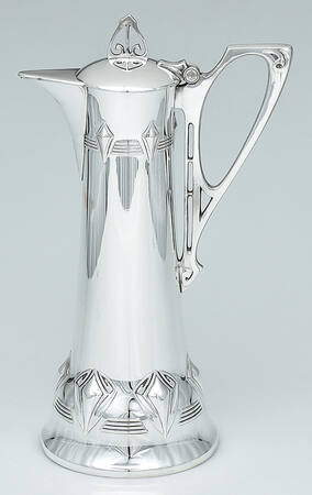WMF224 (Silverplate, Hollowware) Solid Claret Jug with Hinged Lid